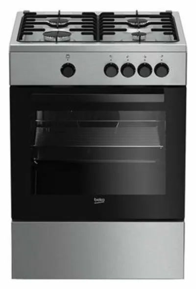 CUISINIERE BEKO 4FEUX 60X60 SEMI INOX FSG 62000 GS – Image 2