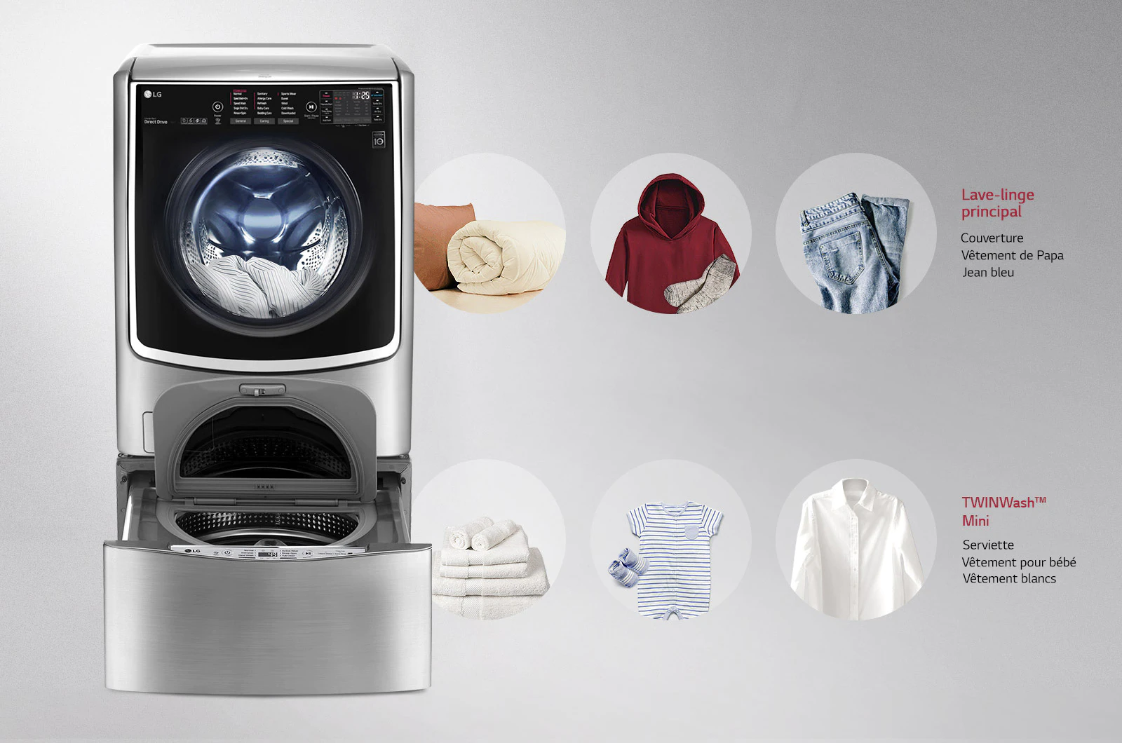 MACHINE A LAVER LG 21KG / 12KG SECHAGE FHOC9CDHK72+F70E1UDNK12 – Image 2