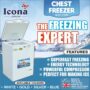 CONGELATEUR ICONA HORIZONTAL 130LITRES SILVER ILRFC 115H