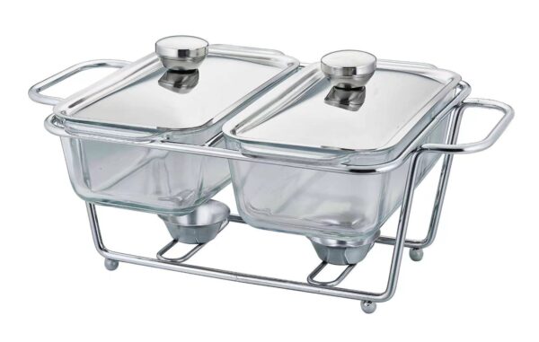 Chauffe-plats en verre de grande capacité