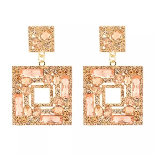 Boucle d'oreille forme carrée-Femme