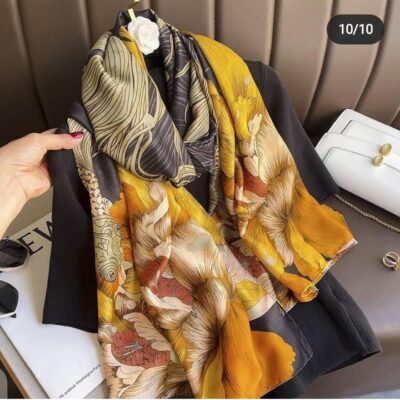 Foulard de luxe en soie imprimé pour femmes #011