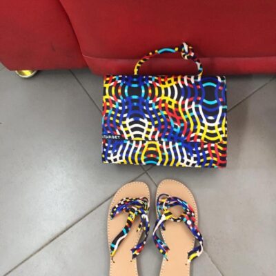 Ensemble Sacoche plus chaussures de même couleur -Mode africaine #002