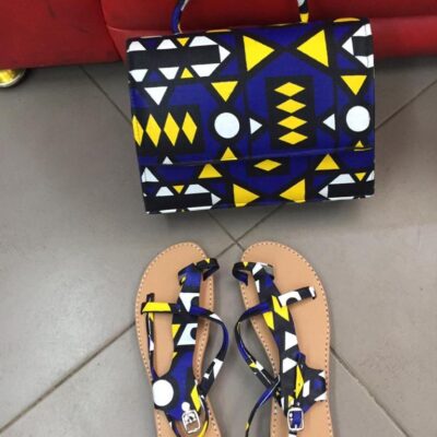 Ensemble Sacoche plus chaussures de même couleur -Mode africaine #003