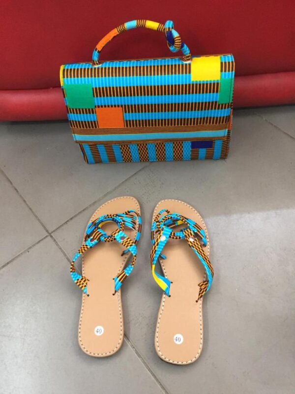 Ensemble Sacoche plus chaussures de même couleur -Mode africaine #006