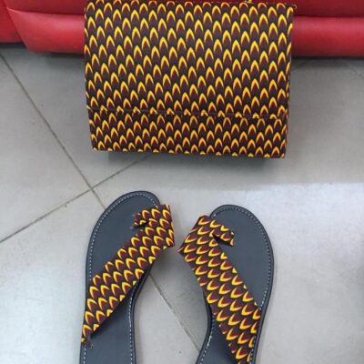 Ensemble Sacoche plus chaussures de même couleur -Mode africaine #007