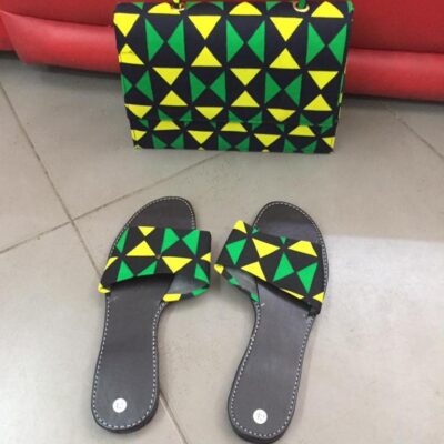 Ensemble Sacoche plus chaussures de même couleur -Mode africaine #009