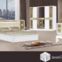 Chambre à coucher 6battant 4 pièces Blanc 903C