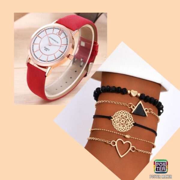 ENSEMBLE MONTRE ET BRACELET TRES CHIC