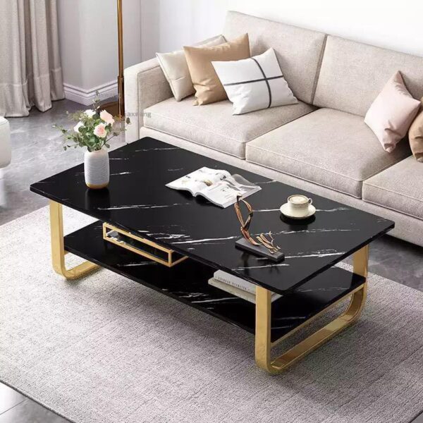 Table noire pour déco salon et chambre