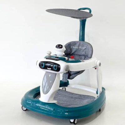 Trotteur multifonction avec roues, Robot pliable, Base large, avec musique légère, pour bébé de 6 à 18 mois