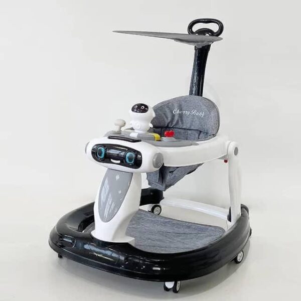 Trotteur multifonction avec roues, Robot pliable, Base large, avec musique légère, pour bébé de 6 à 18 mois – Image 2
