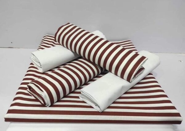 Drap à rayures 6 pièces (2 drap et 4 oreillet) – Image 3