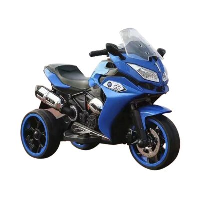 Moto électrique bleu