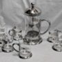 Lot de 6 TASSES ET UN CAFE EN VERRE