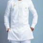 Généric tissu Homme mode Africaine-blanc