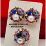 Nouveau boucles d'oreilles cercle décore perlé très classe à la porté