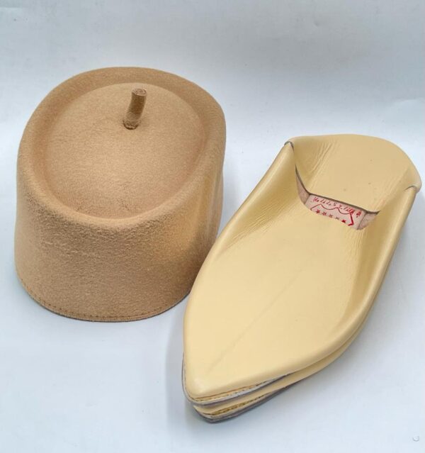 Ensemble babouche et bonnet -Accessoires traditionnels