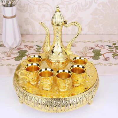 Ensemble de tasse de café et de thé turque -Jaune décoration