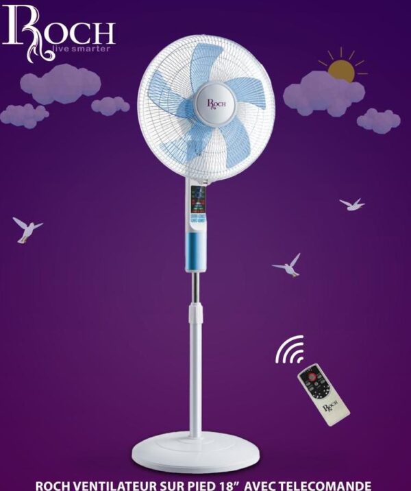 VENTILATEUR ROCH SUR PIED AVEC COMMANDE RSF-1805