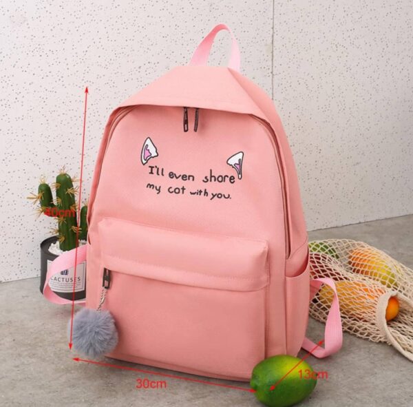 Lot de 5 sacs à dos d'école en toile pour adolescentes, filles, – Image 2