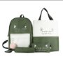 Lot de 5 sacs à dos d'école en toile pour adolescentes, filles,