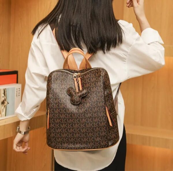Sac à Dos en Tissu PVC Délicat pour Femme, Élégant, de Marque de Luxe, pour l'École