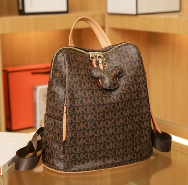 Sac à Dos en Tissu PVC Délicat pour Femme, Élégant, de Marque de Luxe, pour l'École – Image 2